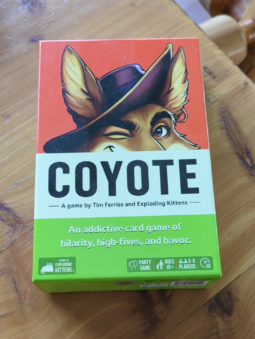 Exploding Kittens COYOTE Card Game - Orange & Green